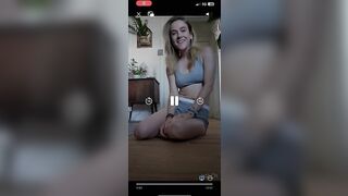 Nasty girlfriend showing her panty poop