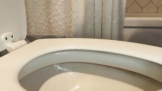 She takes three big shits