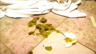 Messy hot shit on the floor