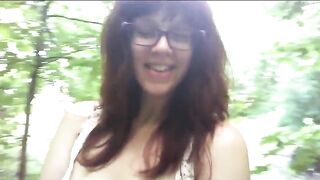 Cutie poops in the woods