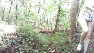 Cutie poops in the woods