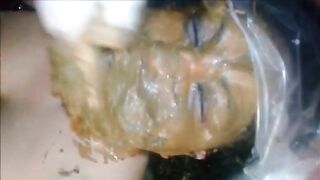 Huge shit on her pretty face