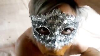 Mature wife drinks piss and sucks husbands shitty dong