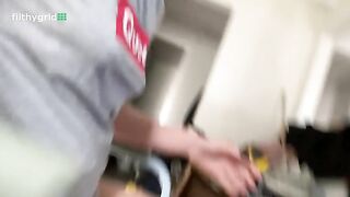 Cute round big booty lady teasing and shitting hard