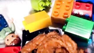 Pretty teen shitting on legos