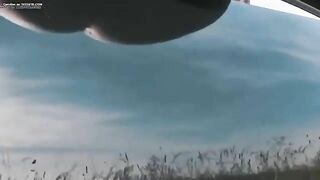 Pretty ass gal shitting on the road