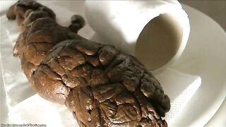 Gorgeous ass with huge turd