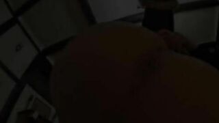 A person with a large asshole and buttplug has black shit all over their ass