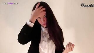 Cute looking babe Alina shits for slave