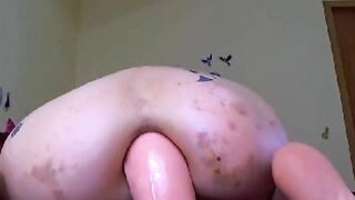 Girl spreads her ass cheeks wide open