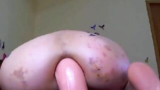 Girl spreads her ass cheeks wide open