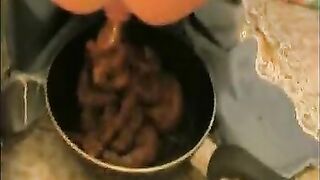 Filling the plate with shit