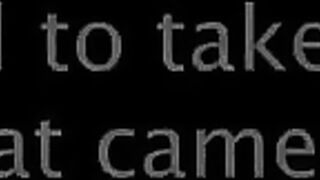 Sweet brunette girlfriend pushing shit