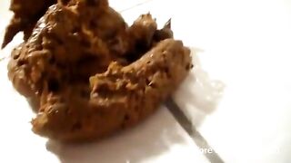 Cheeky big turd closeup