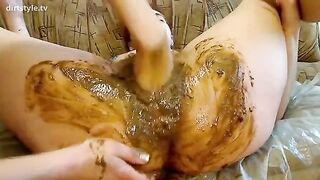 Big pussy and big asshole closeup