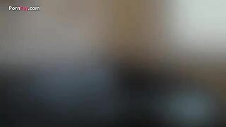 Blonde woman on the couch pooping