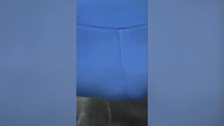 Blue leggings and ass fingering