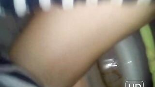 Teenager shitting at public university toilet