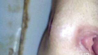 Teenager shitting at public university toilet