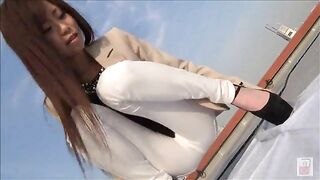 Classy Japanese model shit in front of camera