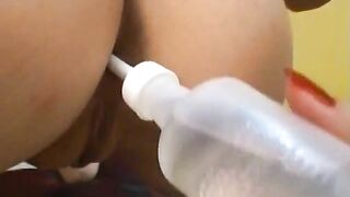 Constipated & enema tease