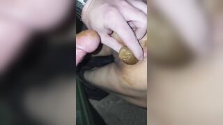 Couple scat fuck on the sand