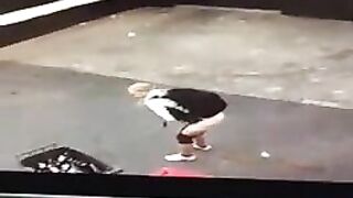 Desperate diarrhea caught on the CCTV