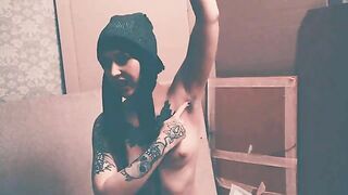 Lovely hairy chick and hot shit