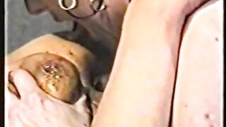 Retro babe smearing shit