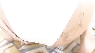 Female panty poop hot solo show