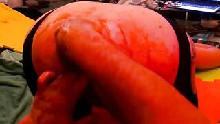 Fist With Messy Chocolate And Shit