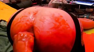 Fist With Messy Chocolate And Shit