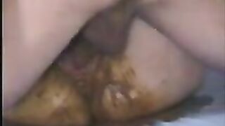 Wife enjoying hot hardcore scat fuck