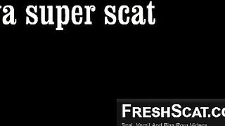 Girl With Hairy Pussy Shits All Over Scat Slaves