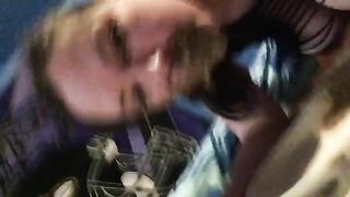 Girl eat shit while fucked