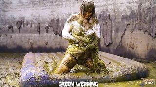 Playing with the cow shit