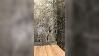Girl takes a huge shit on the cabinet