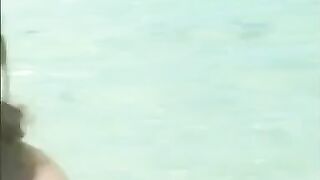 Lesbian scat orgy at the beach