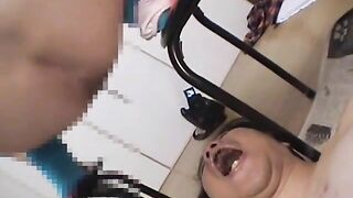 Long shit into his opened mouth of slave