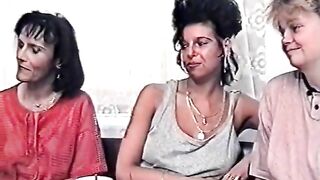 Maika and two girls with a crossdresser shitting