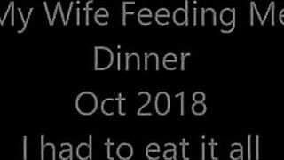 Wife with shaved pussy dropping shit