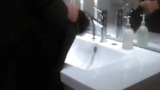 Old woman toilet clip