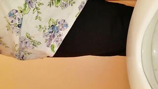 Pants down over toilet POV