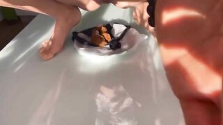 Pee and shit show in the kitchen