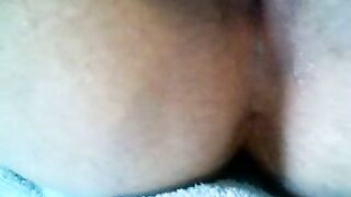 Pooping on a towel closeup