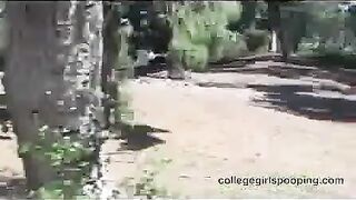 Amateur lovely poops in the jungle