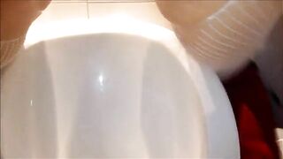 Public urinal shit and piss