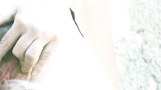 Country side girl smearing shit on her body