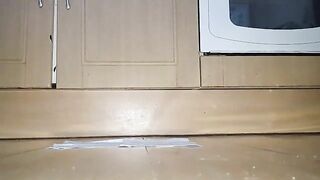 Beautiful pale babe pushing her shit