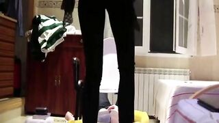 Spanish gals shitting on slave